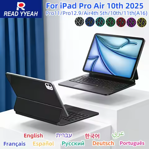 Magic Magnetic Keyboard with Backlit for iPad a16 Case 10th 11in 12.9in Bluetooth Wireless Keyboard 