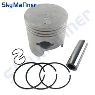 6H4-11631 Piston Kit STD 67MM 3 Rings For Yamaha Outboard Motor 2T 40HP 50HP 3 Cylinder 6H4-11631-09