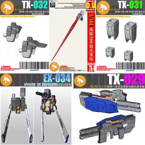 ANUBIS 3D Resin Upgrade Parts for HG 1/44 RGM-795GM SPARTAN Model Building Hobby DIY Detail Add-on A