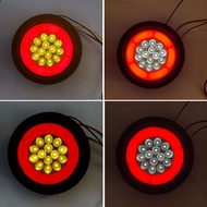 mm 32LED Auto Tail Light 12-24V Round Indicator Amber Light for Car Truck Trailer