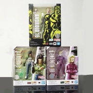 ✚Anime Original Bandai Shf Dragon Ball Super Android 16 Son Goku Model  Saga Ver Action Figures*la