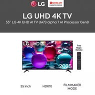 LG 55" UA73 4K UHD AI Smart TV 55UA7350PSB | Ultra Big TV Screen HDR10 Pro TV Pintar 智能电视