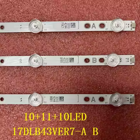 LED Strip For LUXER LUX0143008 17DLB43VER7-A B TX-43HX580B Toshiba 43U2063DB JVC LT-43VU3900 LT-43CF
