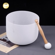 ScoutJie Crystal Quartz Singing Bowl 8 Inch 432Hz Yoga Meditation Sound Bowls Professional  Crystal 