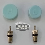 👍 R134a Valve Core  With High Low Cap Nut For Car R134a Refrigerant Gas System