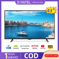 Sivatel TV Smart 32/40/43 inch TV LED Android 11.0 FHD Televisi Digital TV 43 inch Youtube-WIFI-Brow