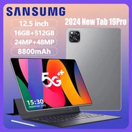 【รับประกัน1ปี】ของแท้ แท็บเล็ต Sansumg 19 Pro 12.5 นิ้ว แท็บเล็ตถูกๆ แรม16GB รอม512GB โทรได้ Full HD แทปแล็ตของแท้ Andorid 13.0 4g/5G แท็ปเลตราคาถูก ส่งฟรี รองรับภาษาไทย หน่วยประมวลผล 12-core แท็บเล็ตโทรได้  แท็บเล็ตราคาถูกรุ่นล่าสุด แท็บเล็ตใส่ซิม