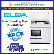 [Bulky] ELBA EGC 836 WH 86cm Free Standing Cooker With Gas Oven (White)