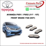 TOYOTA AVANZA F651 / F652 (11' - 15') FRONT BRAKE PAD (SET)