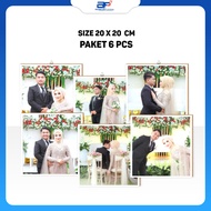 (6 Photo Savings Package) Photo Print + 20x20 Cm Frame | Photo Frame Printing | Photo Frame | Wall D
