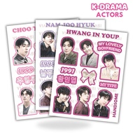 BEEON WOO SEOK LEE CHAE MIN CHA EUN WOO NAM JOO HYUK HWANG IN YOUP/ KDRAMA AKTOR STICKER UNCUTTING