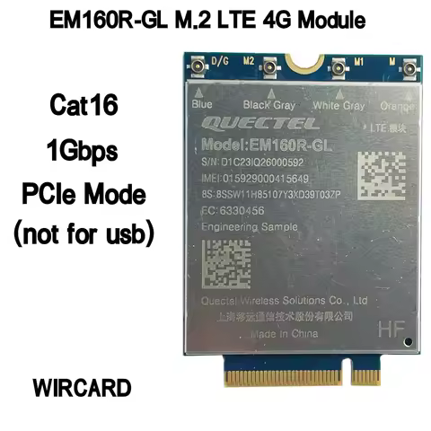 EM160R-GL LTE-A Cat16 Module M.2 FDD-LTE TDD-LTE Support MIMO 4G Card For Laptop