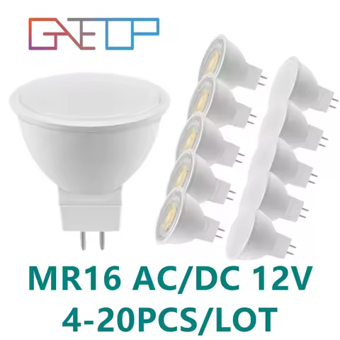 Low-voltage in-line GU5.3 AC/DC12V LED spotlight MR16 3W 5W 6W 7W No strobe warm white light can rep