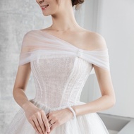 Bridal Shawl Cape Short Bolero Wedding Dress Accessories Lace Up Back Sexy Shrugs For Tulle Bolero F