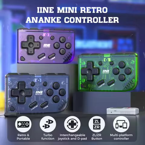 IINE Mini Retro Ananke Controller/ Turbo Function Interchangeable Joystick D-Pad Multi-Platform Cont
