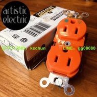 Leviton立維騰綠點三角標紫銅級獨立地線插座一字螺絲