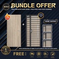 [Bundle] Non Fire Rated Main Door + Mild Steel Main Gate (S-Series)