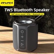 Awei Y310 Mini Portable Bluetooth Speaker Dual Full-range Speakers 360° Stereo Surround Built-in Dual Microphones