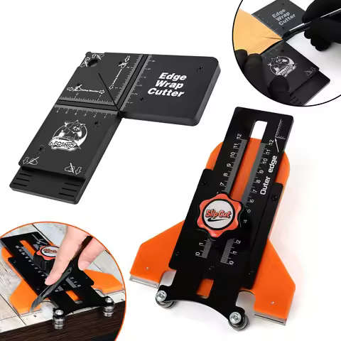 EHDIS Edge Wraps Precise Cutting Template Corner / Straight Line Trimming Aid Tool For Furniture Dec