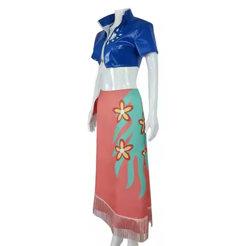 ★DHL Anime Cosplay Costume Dress Outfits Nico Robin for One Piece Women's Clothes Top Jacket Skirt G