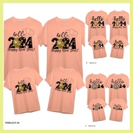 ◷ ├ ◎ PEACH FUZZ COTTON SPANDEX Color of the Year 2024 Family Shirt Set New Year Shirt Year of the