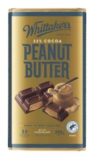 新西蘭製造： Whittaker's Block Chocolate Peanut Butter 250g