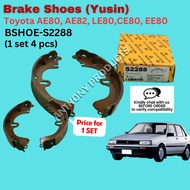 Yusin Brake Shoes Set Rear For Toyota AE80, AE82, LE80,CE80, EE80 – OEM Replacement Part