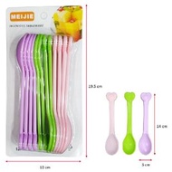 SUDU PLASTIK SET 12PC/ SUDU / GARFU / SUDU TEBAL &amp; COMEL / SENDOK PLASTIK /TABLEWARE SPOON SET/ BABY SPOON