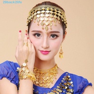 BACK2LIFE Diamond Hairband Hairband Show Out Tribal Sequins Bohemian Indian Dance Head Chain Necklac