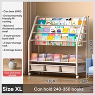 Rak Buku Susun Serbaguna Tempat Rak Buku Anak Rak Portable Roda Rak Mainan Rak Roda Toy Storage