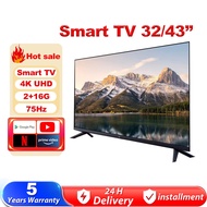 Smart TV 32/43 Inch LED TV 4K UHD Flat Screen EXPOSE TV Television Android 12.0 TV WiFi/YouTube/MYTV/Netflix/Hdmi
