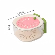 Plastic Drain Basket with Lid and Folding Handle for Cleaning Fruits and Vegetables Fresh-keeping Bo