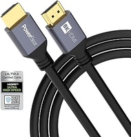 PowerBear 8K HDMI Cable 6.6 ft | High Speed, Rubber &amp; Gold Connectors, 8K @ 60Hz, 4K @ 120 HZ, 2K, 1080P, ARC &amp; CL3 Rated | for Laptop, Monitor, PS5, PS4, Xbox One, Fire TV, Apple TV &amp; More