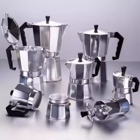New 50ml-600ml Moka Pot Aluminum Household Electric Burner Stove Top Espresso Percolator Coffee Make