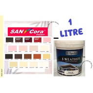 1LITER SANCORA I-WEATHER FOR EXTERIOR / WEATHER PAINT / CAT AIR LUAR