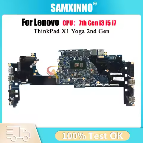 16822-1 Laptop Motherboard For Lenovo ThinkPad X1 Yoga 2nd Gen With 8GB 16GB RAM I5 I7 7th Gen CPU 1