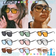 LAYORSG Square Sunglasses, Vintage UV400 Protection 70s Sun Glasses, Fashion Summer Retro Style Eyeg
