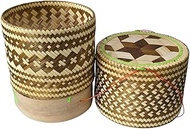 Heavens Tvcz Traditional Thai Bamboo Sticky Rice Basket, Dept 4.5 x Wide 6.50 inches x High7.00 inch