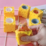 Pop it Squishy Silicone Rubber Toy/Cute Squeeze Cheese Rat Toy/Stress Relief Toy