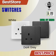 [SIRIM] RIVIA ZENSO Switch Grande White/Grey Switches Socket Wall Switch Slim Modern Switches Design