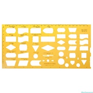 dingdongaa K Resin Flow Chart Symbol Drafting Template Ruler Stencil Measuring Tool Student