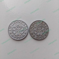 Uang Koin Kuno 25 Sen Rupiah 1955 1957