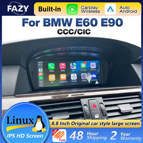 Wireless Carplay IPS Touch Linux Screen For BMW 3 5 Series E60 E61 E62 E63 E90 E91 E92 Car Radio Mul