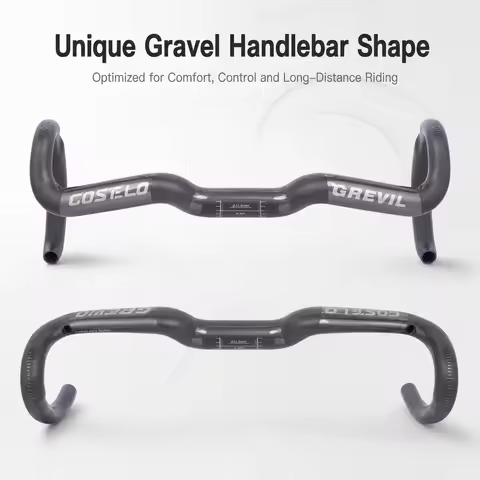 GREVIL Carbon Gravel Bicycle Handlebar T1000 Drop Bar 31.8mm 38/40/42cm for Road Gravel Cyclocross B