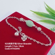 【Ready Stock 】Original Silver 925 HTH2095(Batu Jade) Bracelet For Ladies/925纯银手链