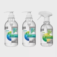 一級淨 電解EX-奶瓶碗盤濃縮洗劑750ml/瓶 x2入+ 蔬果潔淨洗劑500ml/瓶 x1入