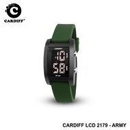 CARDIFF Jam Tangan LCD Karet 2179 6196 | Tahan Air | Pria Wanita | 30-50meter