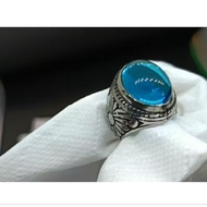 Aquamarine gemstone ring alpaca ring