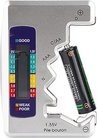 Digital Battery Tester, Capacity Detector Measuring Tool 90 x 60mm - Multi - Level Slots, Portable D