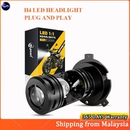 1pcs H4 LED Bulb Led H4 9003 Mini Projector Motorcycle Headlight with Fan High Low Beam Projector Le